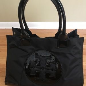 SOLD.  Tory Burch Ella Nylon Tote Black